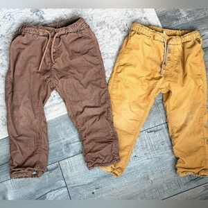 H&M Mustard and Gray Pants